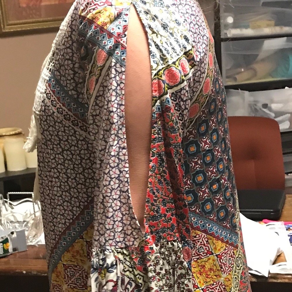 Multi Pattern Peasant Top - Picture 3 of 3
